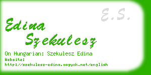 edina szekulesz business card